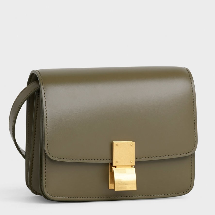 Celine Classic Box Small Bag In Army Green Box Calfskin 807