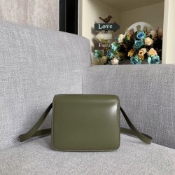 Celine Classic Box Small Bag In Army Green Box Calfskin 807