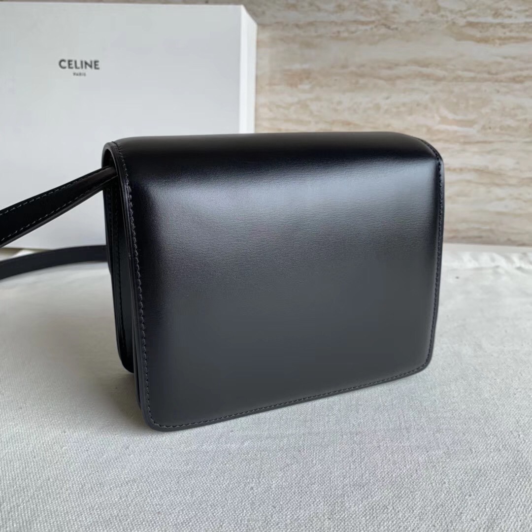 Celine Classic Box Small Bag In Black Box Calfskin 149