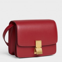 Celine Classic Box Small Bag In Red Box Calfskin 311