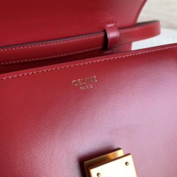 Celine Classic Box Small Bag In Red Box Calfskin 311