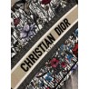 Dior Small Book Tote In Multicolor Mille Fleurs Embroidery 344