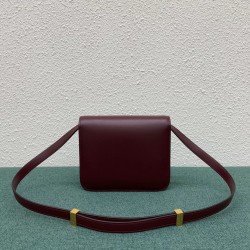 Celine Classic Box Teen Bag In Burgundy Box Calfskin 695