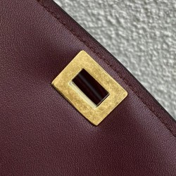 Celine Classic Box Teen Bag In Burgundy Box Calfskin 695