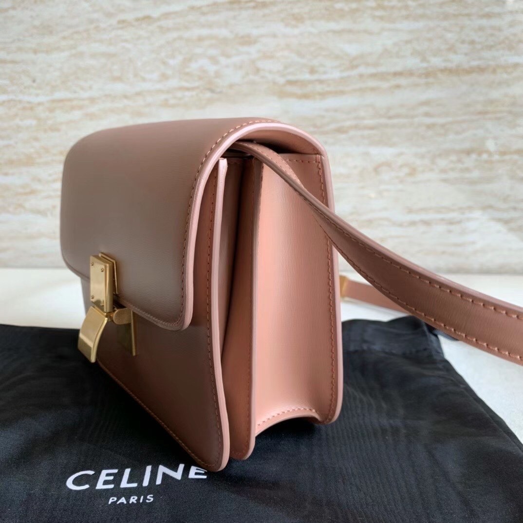 Celine Classic Box Teen Bag In Antique Rose Box Calfskin 325