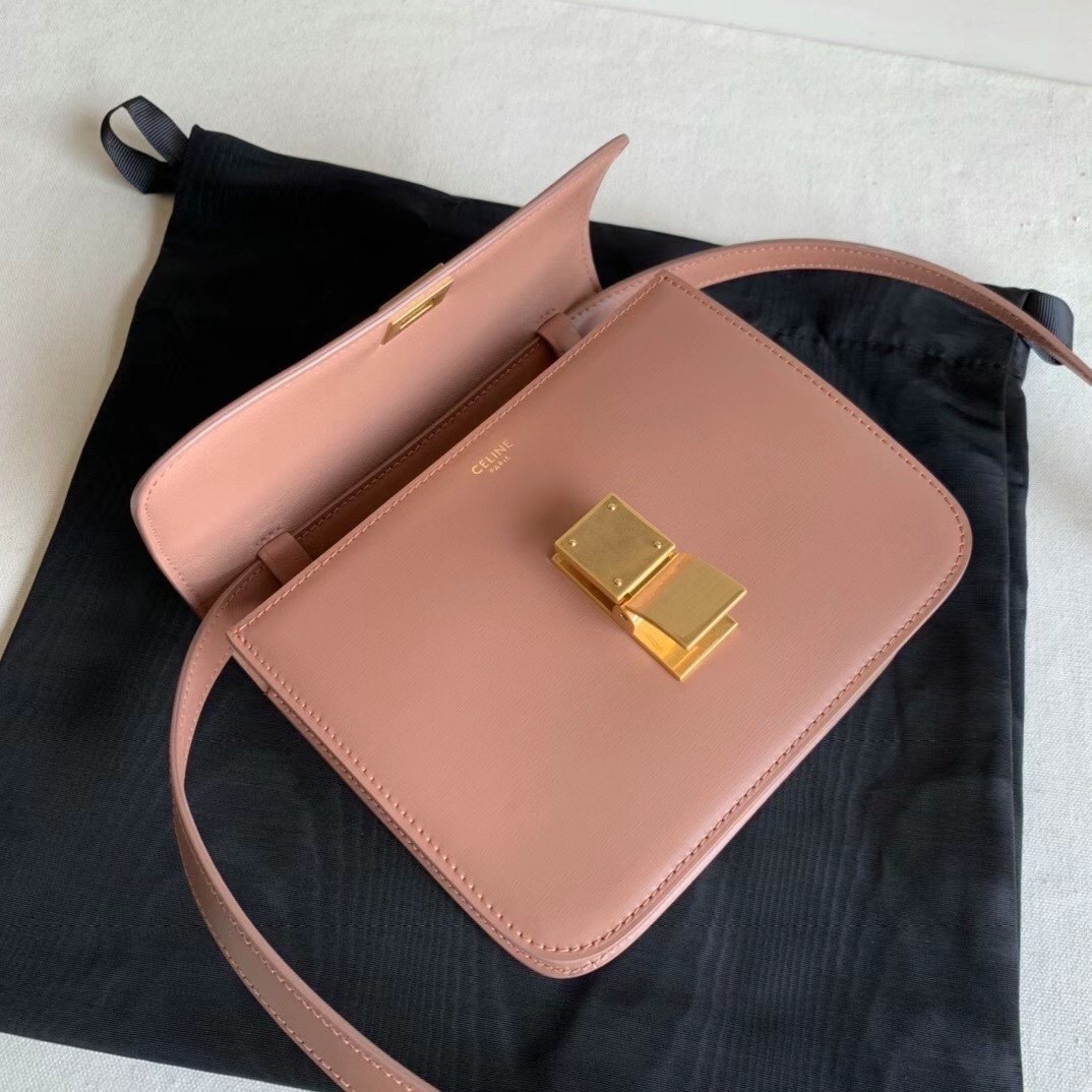 Celine Classic Box Teen Bag In Antique Rose Box Calfskin 325