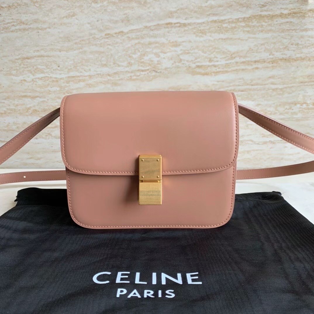 Celine Classic Box Teen Bag In Antique Rose Box Calfskin 325