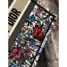 Dior Small Book Tote In Multicolor Mille Fleurs Embroidery 344