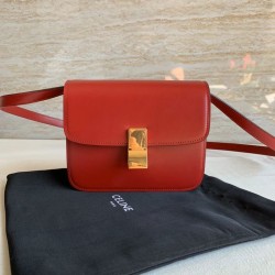 Celine Classic Box Teen Bag In Red Box Calfskin 931