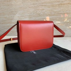 Celine Classic Box Teen Bag In Red Box Calfskin 931