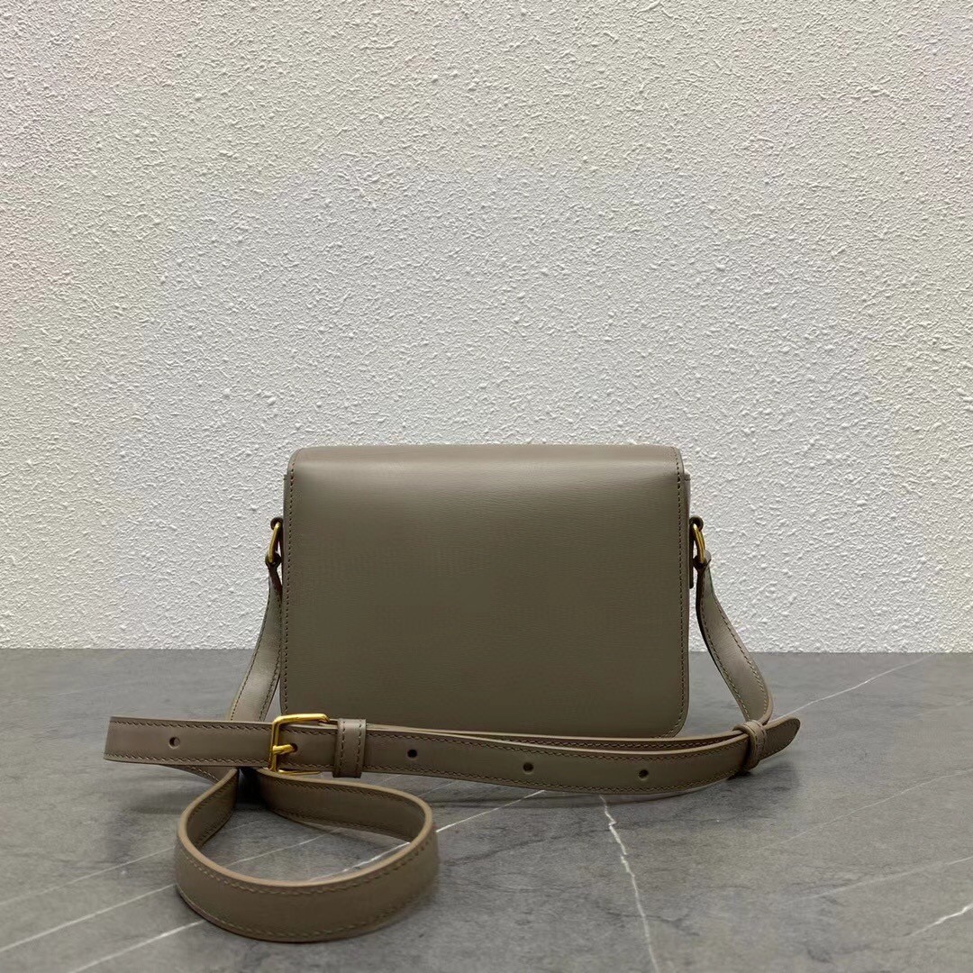 Celine Triomphe Teen Bag In Grey Leather 061