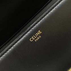 Celine Triomphe Teen Bag In Black Leather 079