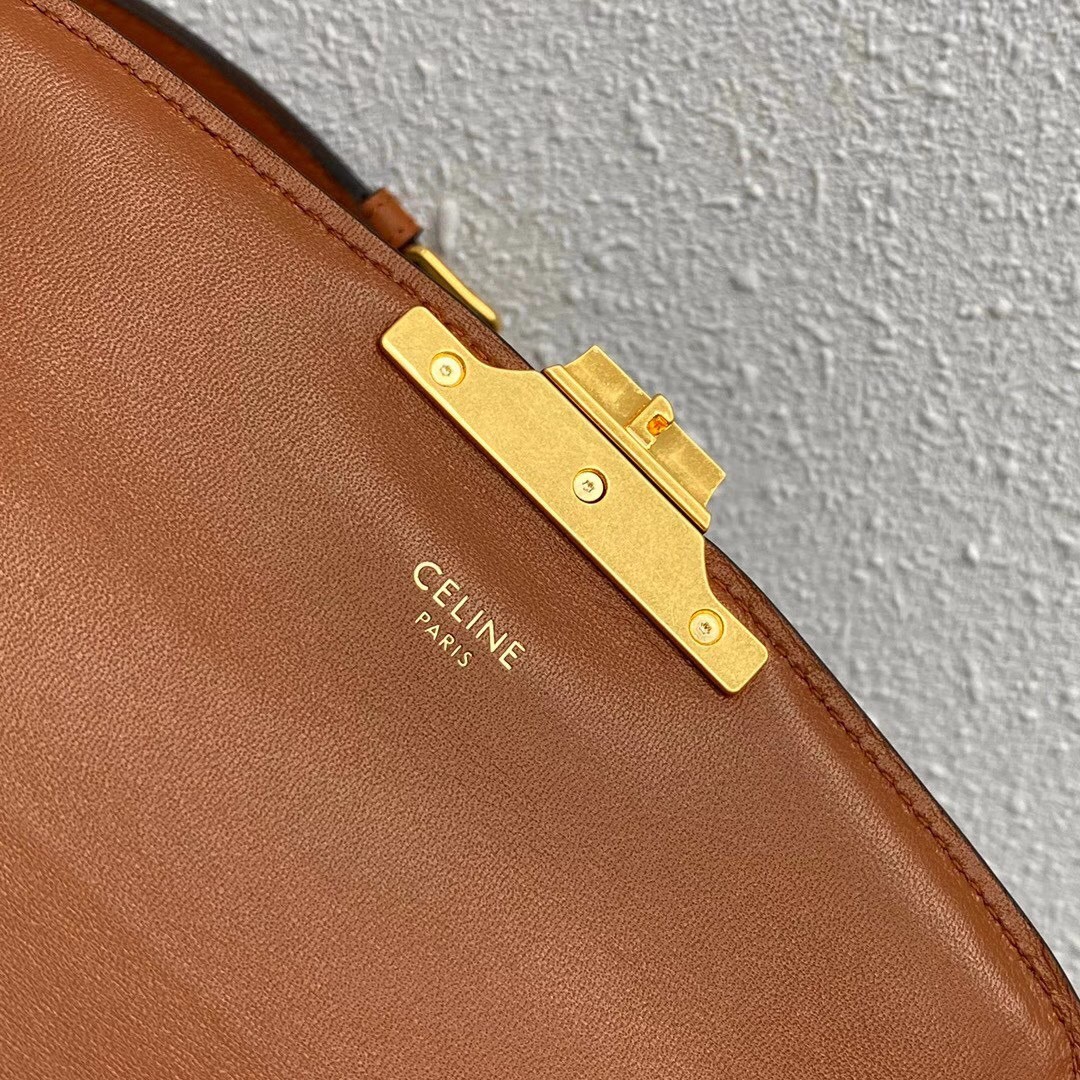 Celine Triomphe Teen Bag In Textile and Calfskin 156