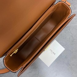 Celine Triomphe Teen Bag In Textile and Calfskin 156