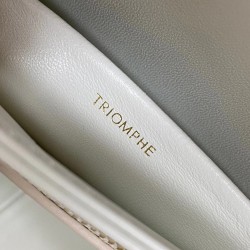 Celine Triomphe Teen Bag In White Leather 965