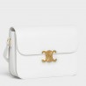 Celine Triomphe Large Bag In White Calfskin 460