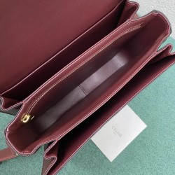 Celine Triomphe Large Bag In Bordeaux Calfskin 739