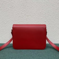 Celine Triomphe Large Bag In Red Calfskin 936