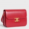 Celine Triomphe Large Bag In Red Calfskin 936