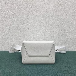 Celine Sangle Small Bucket Bag In White Calfskin 637