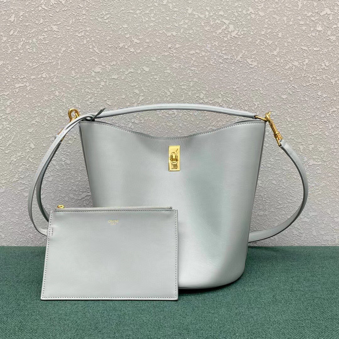 Celine Bucket 16 Bag In Mineral Smooth Calfskin 670