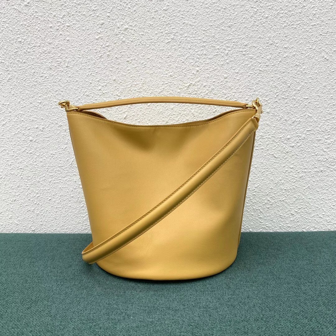 Celine Bucket 16 Bag In Yellow Soft Bare Calfskin 083