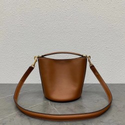 Celine Teen Bucket 16 Bag In Brown Calfskin 874