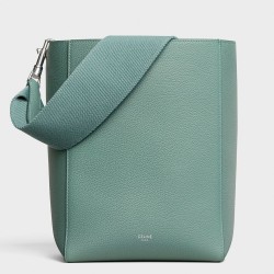 Celine Sangle Small Bucket Bag In Celadon Calfskin 255