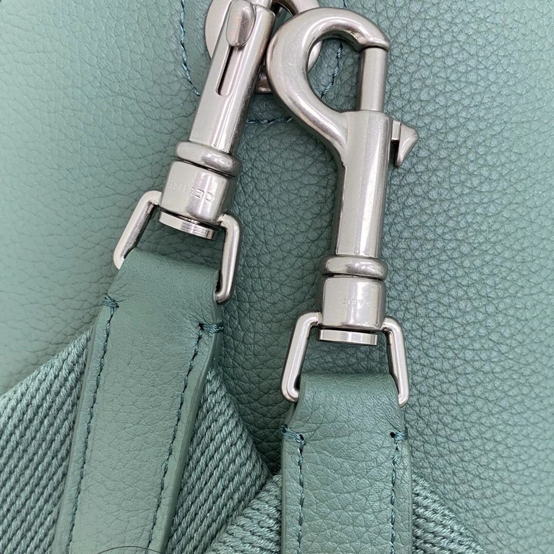 Celine Sangle Small Bucket Bag In Celadon Calfskin 255