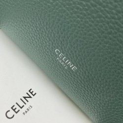 Celine Sangle Small Bucket Bag In Celadon Calfskin 255