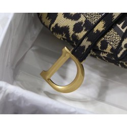 Dior Saddle Bag In Beige Multicolor Mizza Embroidery 506