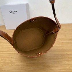 Celine Small Bucket Bag In Tan Triomphe Canvas 990