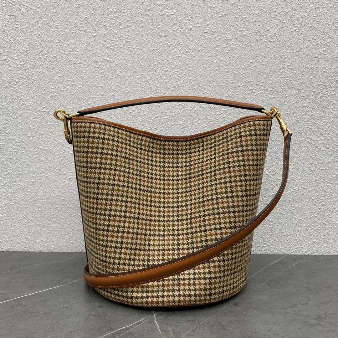 Celine Bucket 16 Bag In Tweed and Calfskin 313