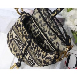 Dior Saddle Bag In Beige Multicolor Mizza Embroidery 506