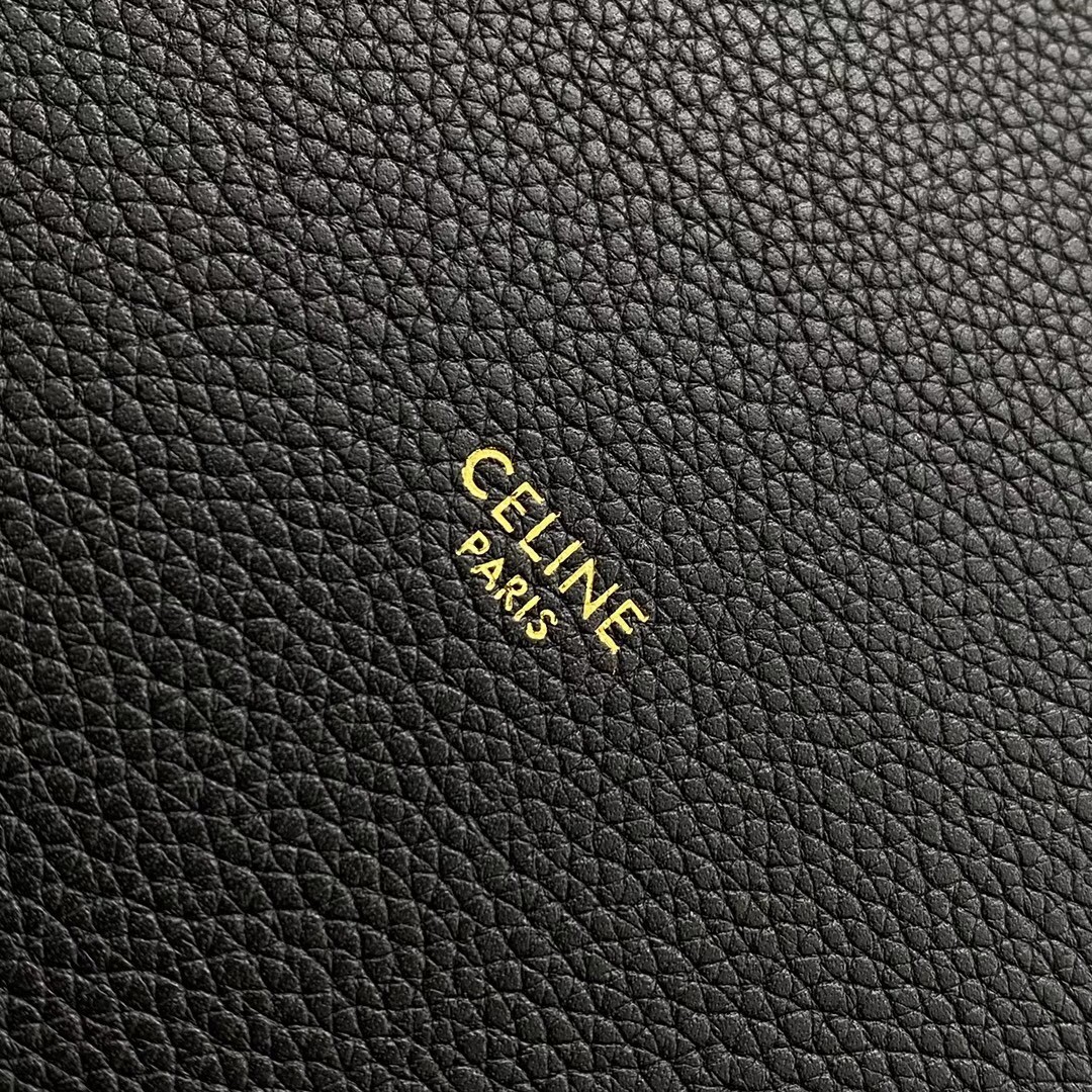 Celine Bucket 16 Bag In Black Grained Calfskin 092