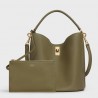 Celine Bucket 16 Bag In Dark Olive Grained Calfskin 810