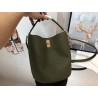 Celine Bucket 16 Bag In Dark Olive Grained Calfskin 810