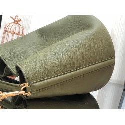 Celine Bucket 16 Bag In Dark Olive Grained Calfskin 810