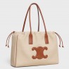 Celine Cabas Drawstring Cuir Triomphe Bag in Canvas 619