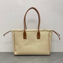 Celine Cabas Drawstring Cuir Triomphe Bag in Canvas 619