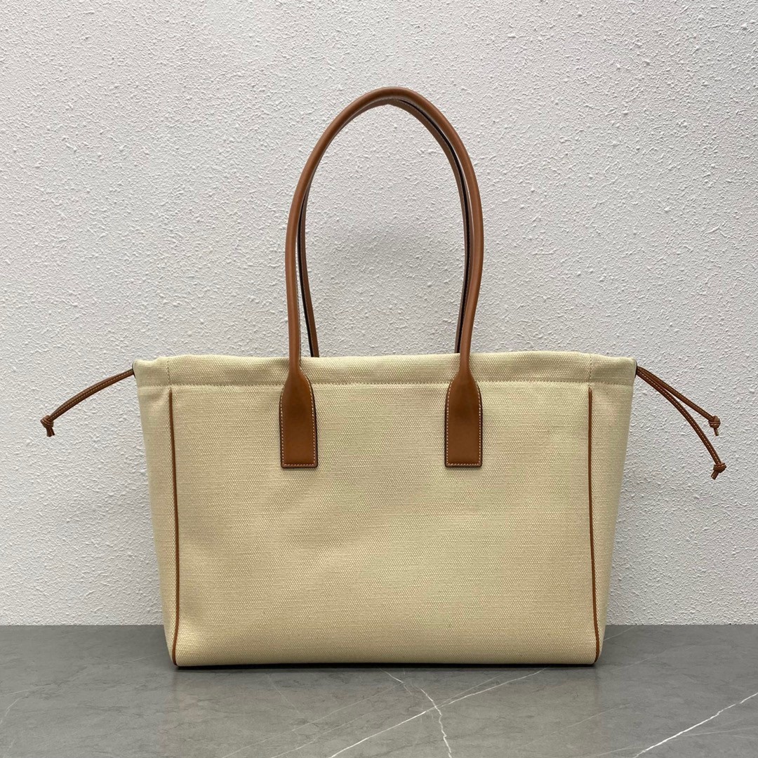 Celine Cabas Drawstring Cuir Triomphe Bag in Canvas 619