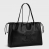 Celine Cabas Drawstring Cuir Triomphe Bag in Black Calfskin 636