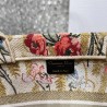 Dior Small Book Tote In Hibiscus Metallic Thread Embroidery 536