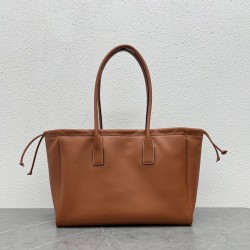 Celine Cabas Drawstring Cuir Triomphe Bag in Brown Calfskin 096