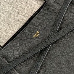 Celine Small Cabas Phantom Bag In Black Grained Calfskin 132