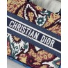 Dior Small Book Tote In Blue Multicolor Dior Paisley Embroidery 088