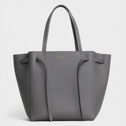 Celine Small Cabas Phantom Bag In Grey Grained Calfskin 201