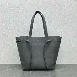 Celine Small Cabas Phantom Bag In Grey Grained Calfskin 201