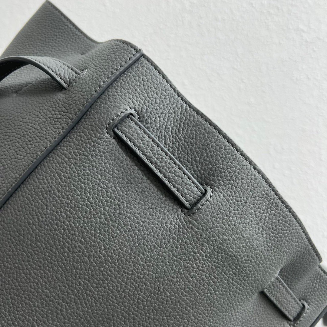 Celine Small Cabas Phantom Bag In Grey Grained Calfskin 201