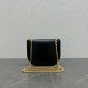 Celine Besace Clea Chain Bag in Black Shiny Calfskin 459